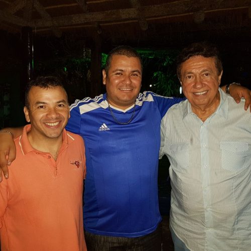 Kleiber Beltrão com o presidente do CPDP, Hector Aguero (centro) e o membro da Comissão Fiscal da AIPS, Gustavo Benitez