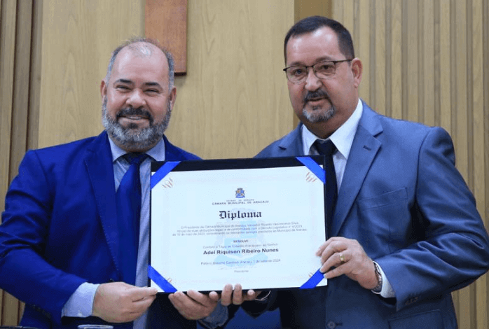 Adel Ribeiro recebe Título de Cidadão Aracajuano em cerimônia na Câmara Municipal de Aracaju